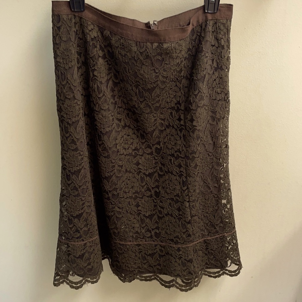 Dark Brown Lace Skirt